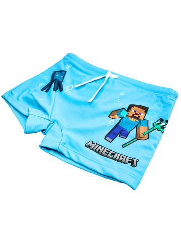 Minecraft Badehose Minecraft Steve & Enderman in Hellblau