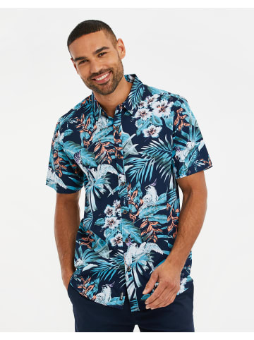 Threadbare Hawaiihemd THBTropical in blau-schwarz