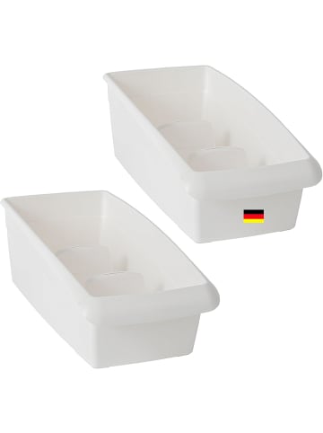 Novaliv Novaliv 2er Set Medikamenten Organizer groß Hausapotheke - 25 x 16 cm in Weiß