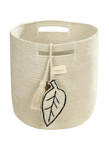 Lorena Canals Aufbewahrungskorb   "Leaf Natural" in Beige - 30x30x30 cm