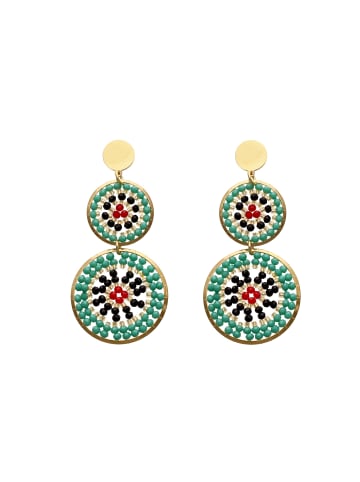 IZIA Women Earrings in Turquoise Multicolor