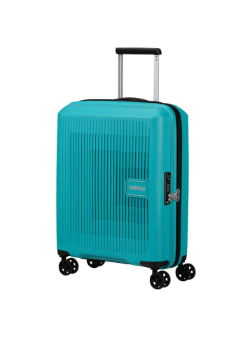 American Tourister Aerostep - 4-Rollen-Kabinentrolley 55 cm erw. in turquoise tonic