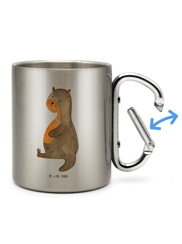 Mr. & Mrs. Panda Becher Otter Bauch ohne Spruch in Silber