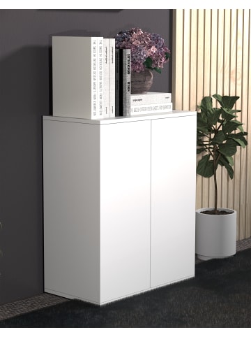 VCM  Kommode Sideboard Dalosa 2 Drehtüren in Weiß