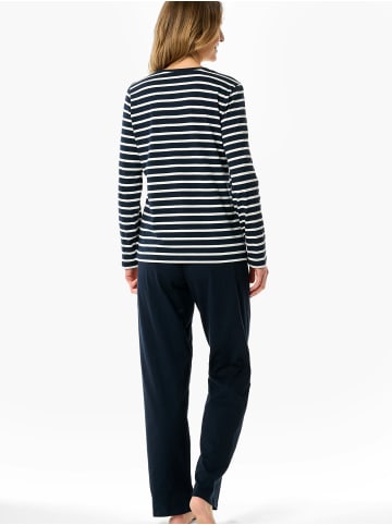 Schiesser Schlafanzug Casual Essentials in nachtblau