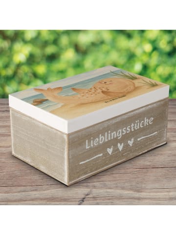 Mr. & Mrs. Panda Kiste Robbe Liegen Design ohne Spruch in Weiß