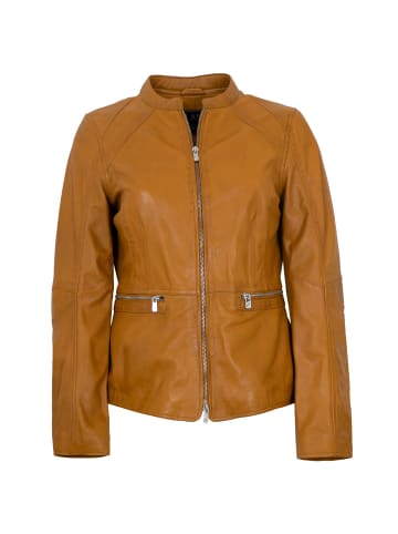 JILANI Lederjacke Lammnappa in Cognac