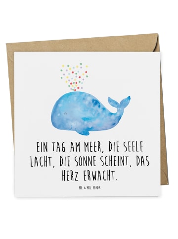 Mr. & Mrs. Panda Geschenkkarte Tagesausflug ans Meer mit Spruch in Weiß