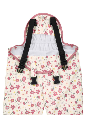 Sterntaler Regenträgerhose ungefüttert Blumen in rosa