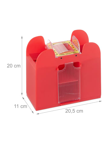 relaxdays Kartenmischmaschine in Rot