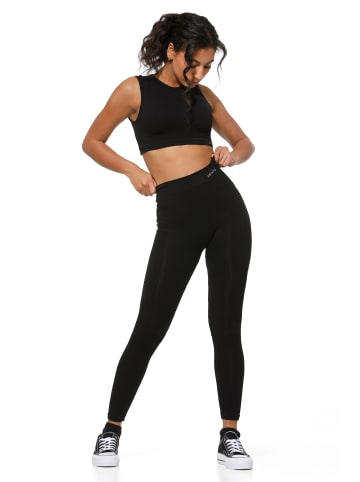 Yenita® Leggings "Ribbed Collection" in Schwarz