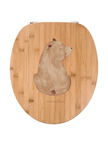 Mr. & Mrs. Panda Holz Toilettendeckel Bär Schulterblick ohne Spruch in Braun