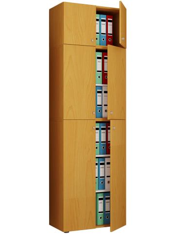 VCM  XXL Büroschrank Aktenschrank Schrank Lona 5fach A in Buche