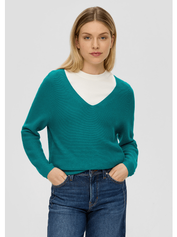 s.Oliver Strickpullover langarm in Petrol