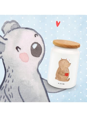 Mr. & Mrs. Panda Vorratsbehälter Bär Kaffee ohne Spruch in Weiß