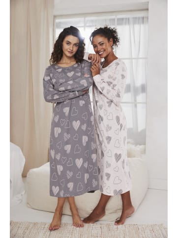 Vivance Active Nachthemd in rosa/grau