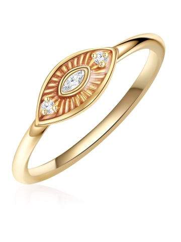 Glanzstücke München Ring aus Sterling Silber mit Zirkonia in gelbgold