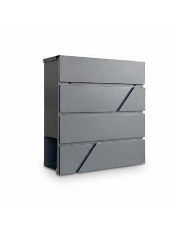 relaxdays Briefkasten in Anthrazit - (B)37 x (H)37 x (T)11 cm