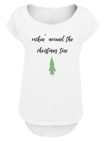 F4NT4STIC Long Cut T-Shirt Rockin around the christmas tree in weiß