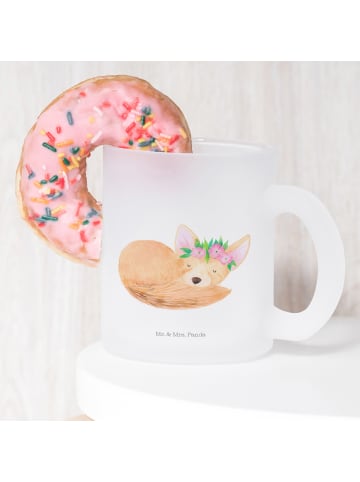 Mr. & Mrs. Panda Kaffeebecher Wüstenfuchs Blumen ohne Spruch in Transparent