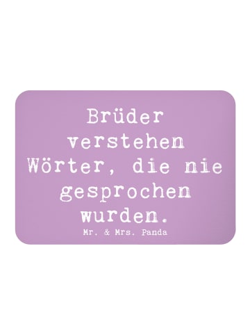 Mr. & Mrs. Panda Magnet Spruch Bruderverständnis mit Spruch in Lavendeltraum