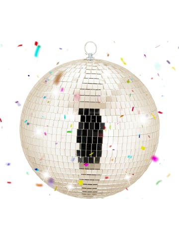 relaxdays Discokugel in Champagner - Ø 25 cm