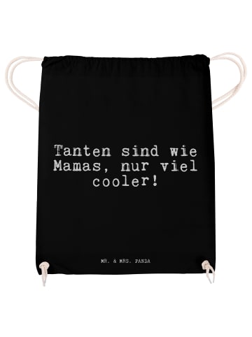 Mr. & Mrs. Panda Beutel Tanten sind wie Mamas,... mit Spruch in Schwarz