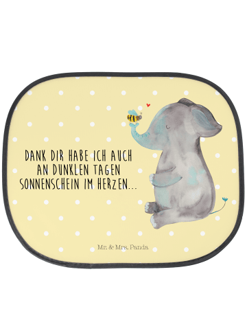 Mr. & Mrs. Panda Auto Fenster Sonnenschutz Elefant Biene mit Spruch in Gelb Pastell