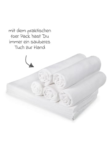 Makian Mullwindeln / Mulltücher / Spucktücher 10er in weiss