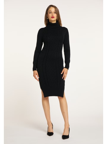 faina Damen Strickkleid in Schwarz