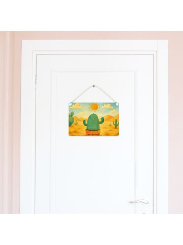 Mr. & Mrs. Panda Schild Kaktus Sonne Design ohne Spruch in Weiß