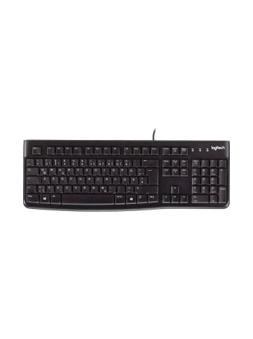 Logitech Keyboard Kabelgebunden, USB Tastatur - Spritzwassergeschützt in Schwarz