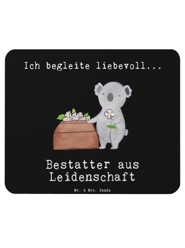 Mr. & Mrs. Panda Mouse Pad Bestatter Leidenschaft mit Spruch in Schwarz