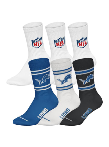 NFL Socken 6er Pack in Detroit Lions/Weiß