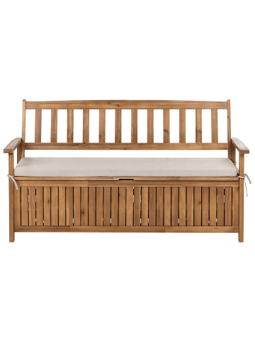 Beliani Gartenbank SOVANA in Braun/Beige - (W) 160 x (H) 91 x (L) 60 cm