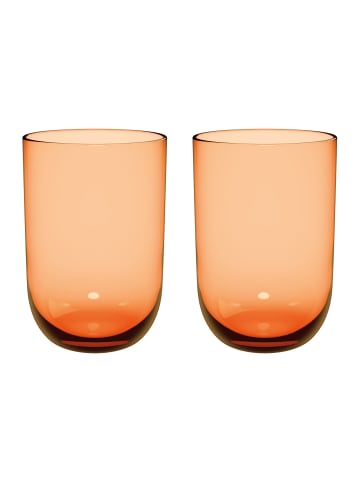 like. by Villeroy & Boch 2er Set Longdrinkbecher Like Glass 385 ml in Apricot