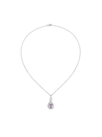 Rafaela Donata Kette mit Anhänger Sterling Silber Amethyst rosa in silber