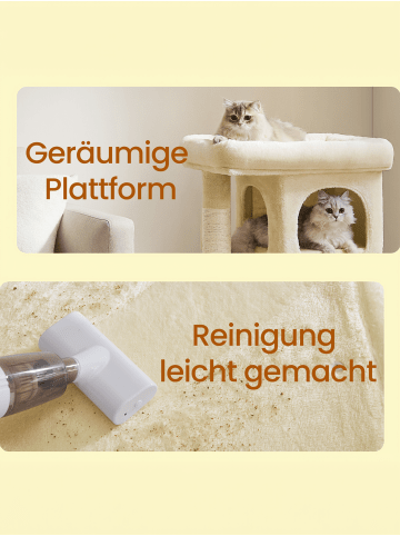 Feandrea Katzenbaum Clawfy in Beige - (B)40 x (H)84 x (T)60 cm