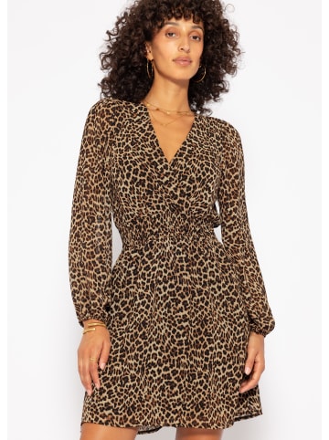 SASSYCLASSY Kleid in Leo-Print in Beige