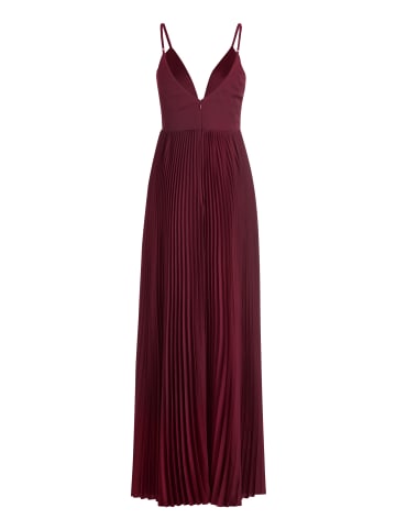 Vera Mont Chiffonkleid mit V-Ausschnitt in Deep Dahlia