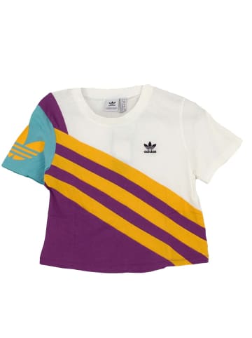 adidas Shirt Trefoil Plus Cropped in Weiß