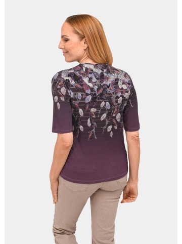 GOLDNER Druckshirt in kraftvollen Farben in beere / gemustert