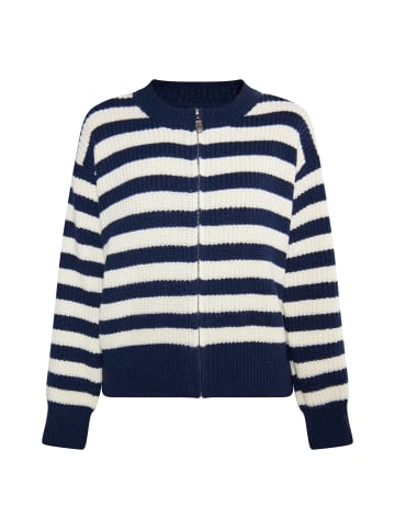 DreiMaster Damen Strickjacke in Wollweiss Marine