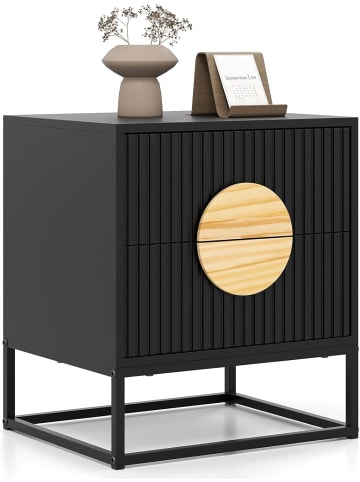 COSTWAY Nachttisch in Schwarz