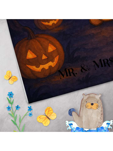 Mr. & Mrs. Panda Handtuch Baumwolle Gespenst  Prost  Design ohne... in Weiß