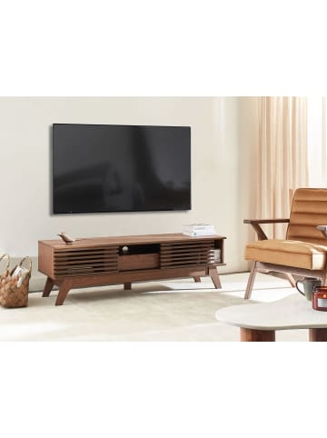 Beliani TV-Möbel DETROIT in Braun - (W) 149 x (H) 44 x (L) 35 cm