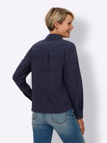 Sieh an! Langarmbluse in marine