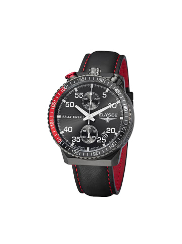 Elysee Quarzuhr Rally Timer I in BLACK/RED