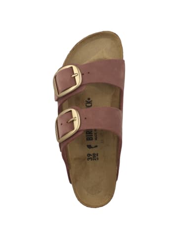 Birkenstock Sandale Arizona Big Buckle Nubukleder schmal in braun
