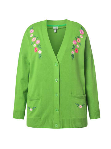 Ulla Popken Strickjacke in grasgrün